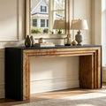 Fnova 70.9-Inch Farmhouse Console Table, Modern Entryway Table, Long Narrow Wooden Sofa Table Behind The Couch for Living Room, Entryway, Hallway, Foyer,WM010379_BBN_US