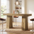 Fnova 63 Inch Counter Height Bar Table with Thickened Tabletop, Tall Bar Table for Kitchen, Home Bar Pub, Basement,WM010947_BN_US