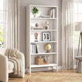 Fnova 70.8-Inch Tall 5-Tier Storage Shelf Unit, Closed Back Anti-Tipping Industrial Bookshelf Shelving for Living Room Bedroom Home Office,WM010551_W_US