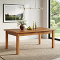 Fnova 70.87-Inch Farmhouse Dining Table for 6-8 People, MDF Top & Solid Wood Legs, Dinner Table, Easy Assembly, for Kitchen, Dining Room, Living Room & Patio,WM010441_BBN_US