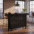 Fnova 63 Inch Counter Height Bar Table with 2-Tier Storage, High Top Table for Kitchen, Home Bar Dining Room, Small Space,WM010936_B_US