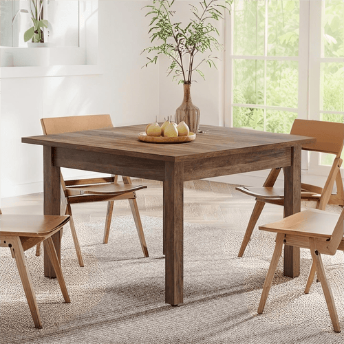 Fnova 40" Executive Desk, Dining Table for 4 People, Modern Farmhouse Wooden Kitchen Table, Large Office Computer Desk for Home Office (Chairs Not Included),Brown
