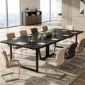 Fnova 94"Large Conference Table for 8-10 People, Modern Executive Meeting Table with Cable Management & Adjustable Feet, Heavy-Duty Office Conference Desk for Boardroom, Training Room,Black