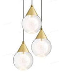 Fnova 3-Light Pendant Light, Adjustable 66.93 Inch Height, G9 Integrated LED, Clear Glass Shade, Dimmable Modern Cluster Ceiling Light Fixture for Kitchen Island Dining Room Bedroom Living Room,WM011153_G_US