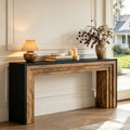 Fnova 70.9-Inch Farmhouse Console Table, Modern Entryway Table, Long Narrow Wooden Sofa Table Behind The Couch for Living Room, Entryway, Hallway, Foyer,WM010379_BDBN_US