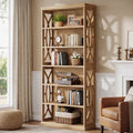 Fnova 71-Inch 6-Tier Tall Storage Shelf Unit, Large Capacity Open Bookcase Display Shelving for Living Room Bedroom Home Office Entryway,WM010560_LBN_US